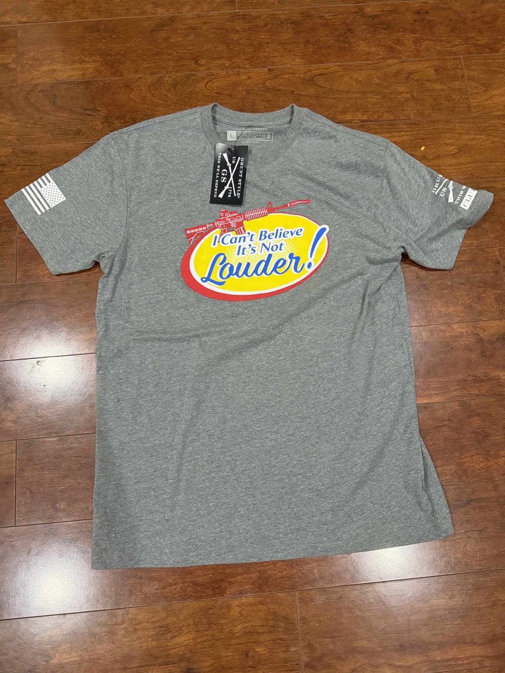 NWT Grunt Style I Can't Believe It's Not Louder Graphic T-Shirt Men's Large Gray